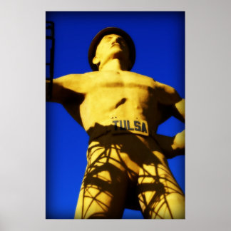 Golden Driller, Color. Photo by Derrick W. Black Poster