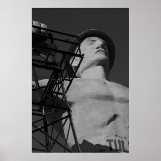 Golden Driller Statue, Tulsa, Oklahoma. 2009 Poster