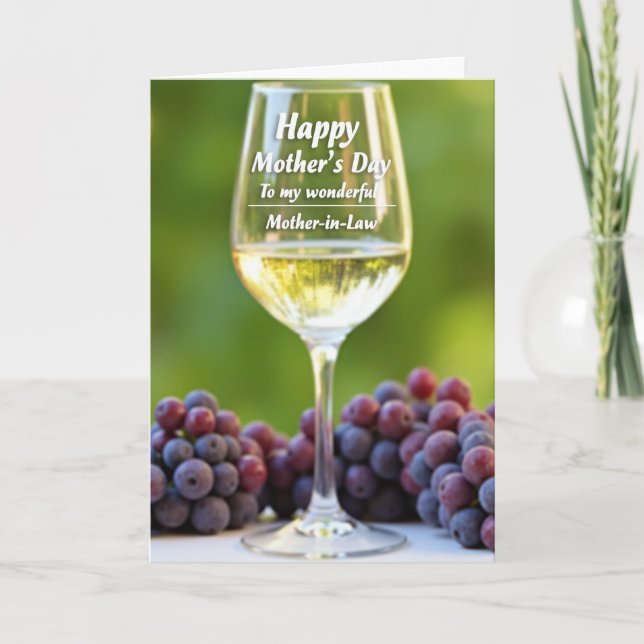 Golden Drink Mothers Day Wish Card (Front)