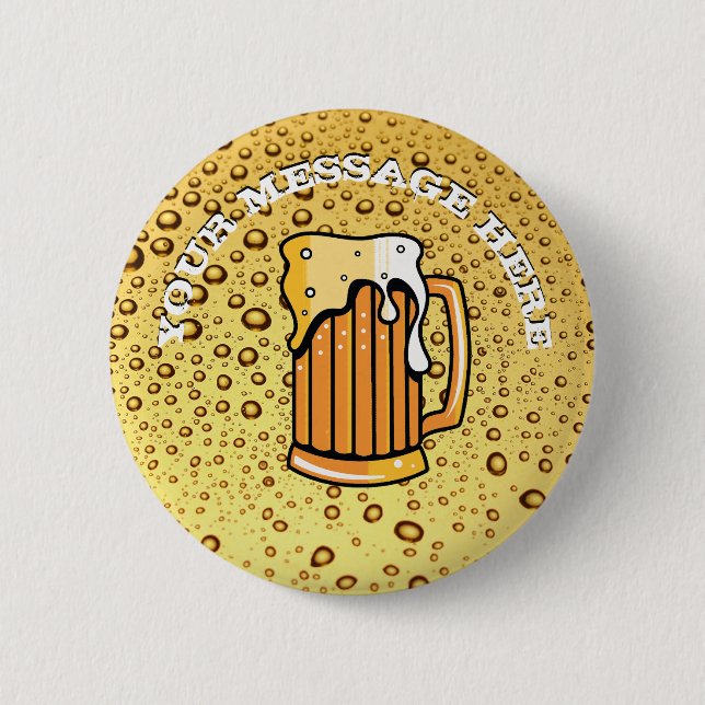 Golden drops pinback button (Front)