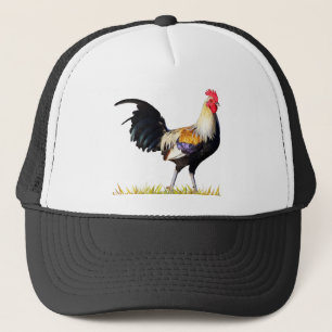 Golden Duckwing American Rooster Trucker Hat