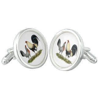 Golden Duckwing Chickens Cufflinks
