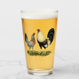 Golden Duckwing Chickens Glass