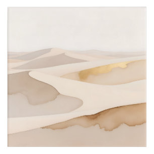 Golden Dunes Abstract Serenity Acrylic Print