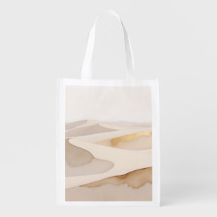 Golden Dunes Abstract Serenity Grocery Bag