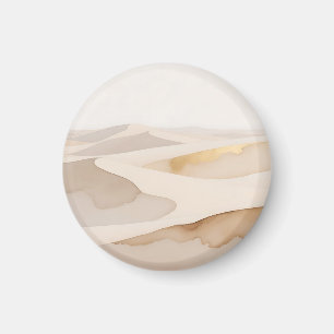 Golden Dunes Abstract Serenity Magnet