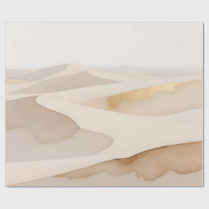 Golden Dunes Abstract Serenity Wrapping Paper