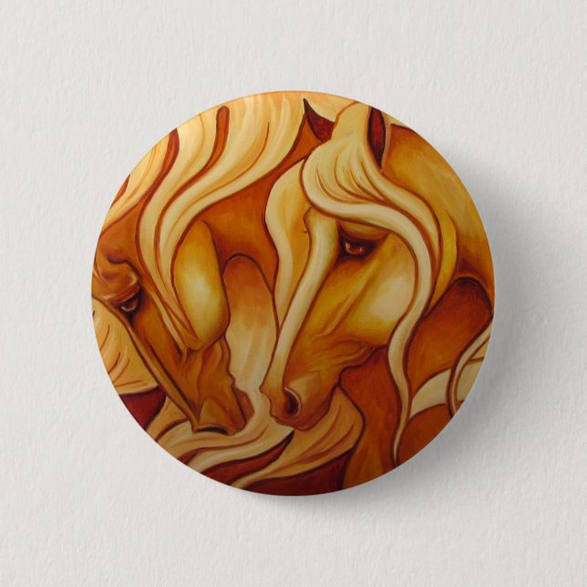 Golden Duo Pinback Button (Front)