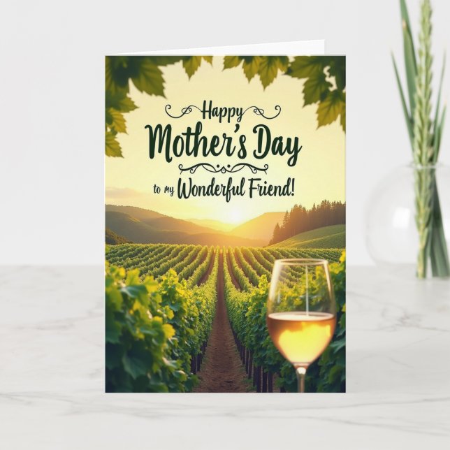 Golden Dusk Mothers Day Friend Card (Front)