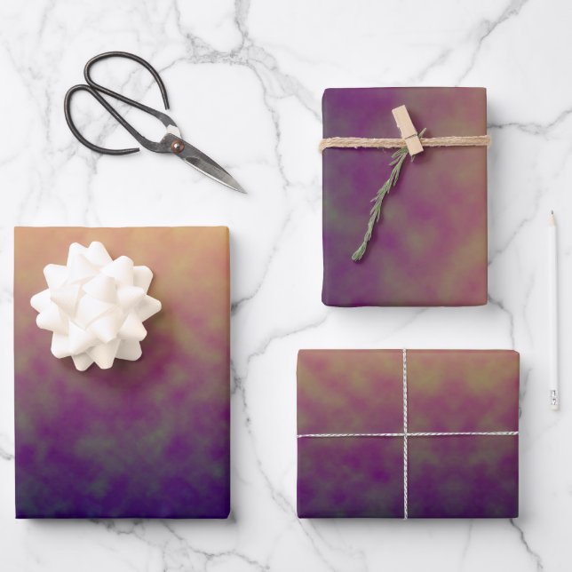 Golden Dusk Reverie Wrapping Paper Sheets (Front)