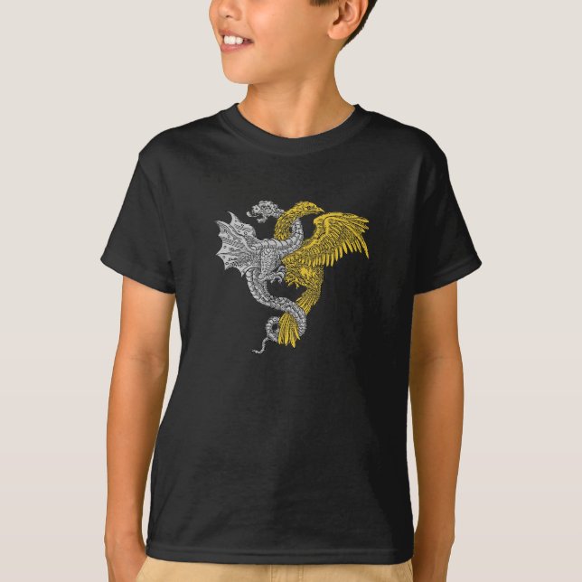 Golden Eagle and Silver Dragon T-Shirt (Front)