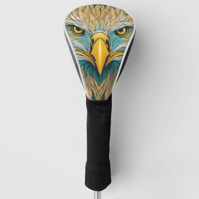 Golden Eagle Artwork Golf Head Cover (Front)