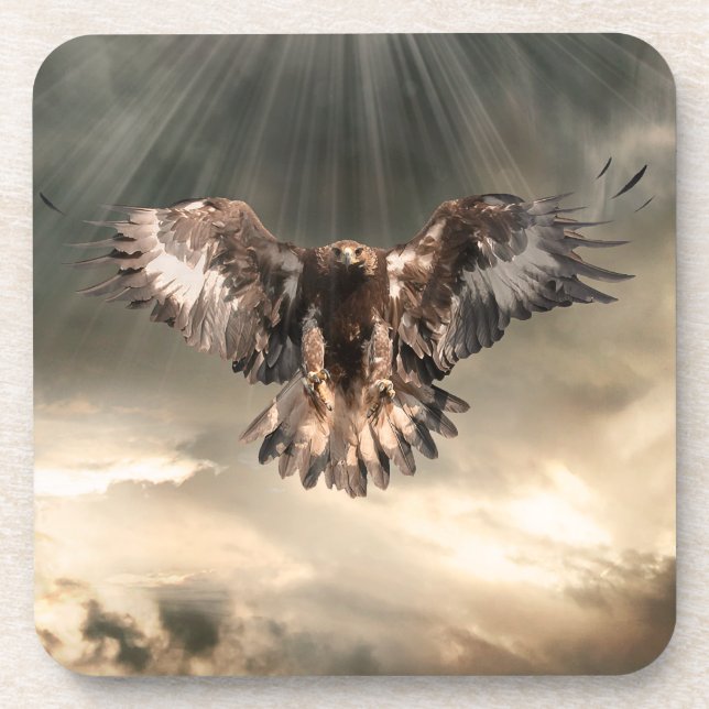 Golden Eagle Beverage Coaster (Front)