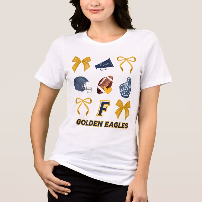 Golden Eagle Cheer Bow Shirt - Women (Front)