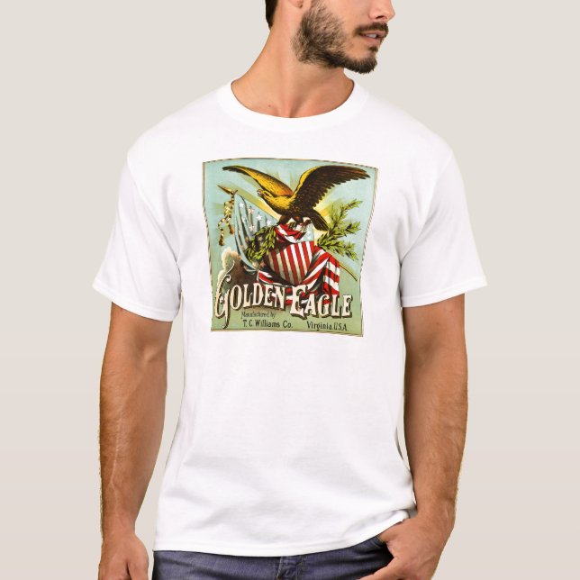 Golden Eagle Chewing Tobacco Label Vintage T-Shirt (Front)