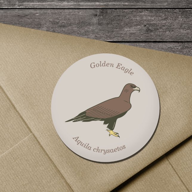 Golden Eagle  Classic Round Sticker (Golden Eagle Sticker)