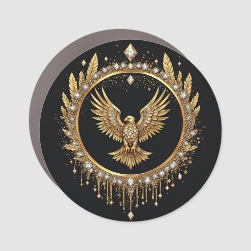 Golden Eagle Emblem For Eagle And Wildlife Lovers Car Magnet