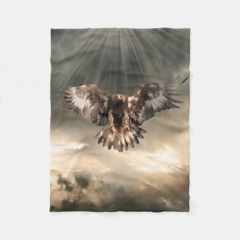 Golden Eagle Fleece Blanket by CaptainScratch at Zazzle