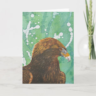 Golden Eagle Folded Note Card