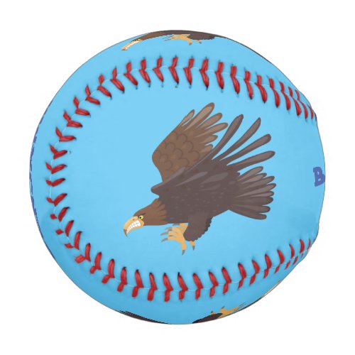 Golden eagle funny cartoon illustration baseball