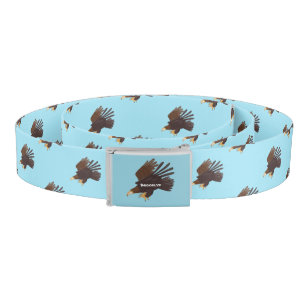 Golden eagle funny cartoon illustration belt