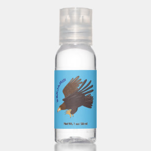 Golden eagle funny cartoon illustration hand sanitizer