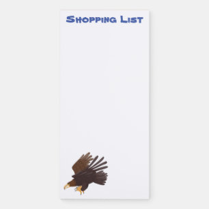 Golden eagle funny cartoon illustration magnetic notepad