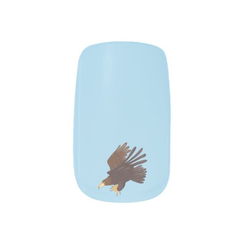 Golden eagle funny cartoon illustration minx nail art