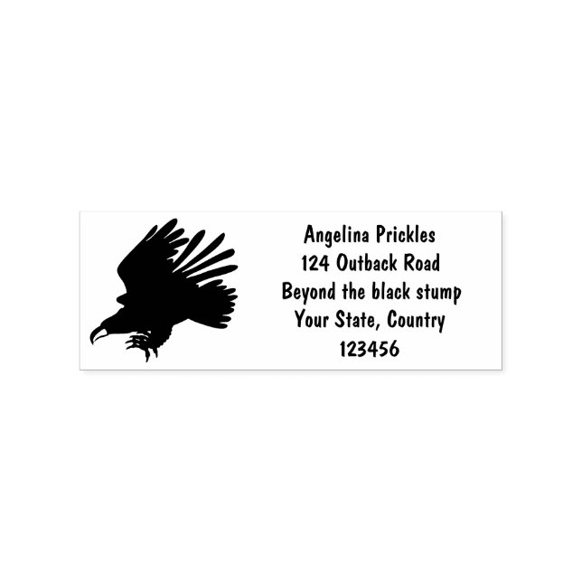 Golden eagle funny cartoon illustration rubber stamp (Imprint)