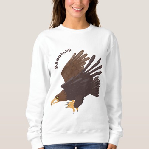 Golden eagle funny cartoon illustration sweatshirt