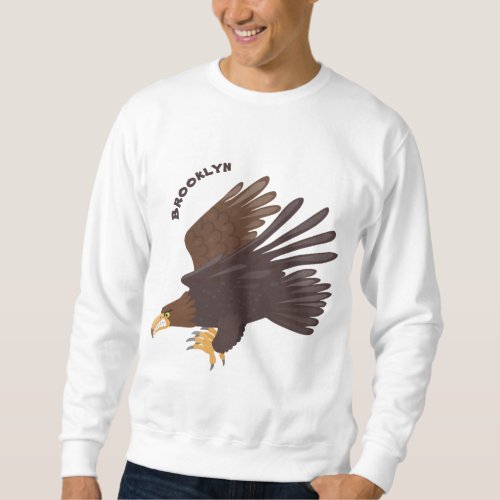 Golden eagle funny cartoon illustration sweatshirt