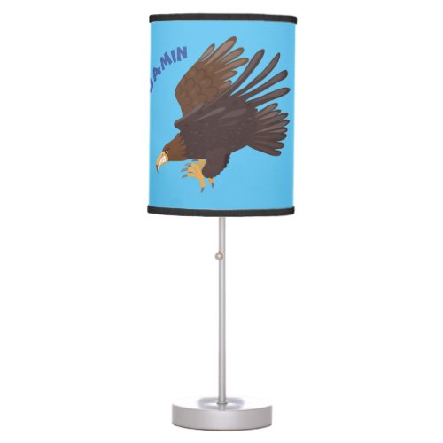 Golden eagle funny cartoon illustration table lamp