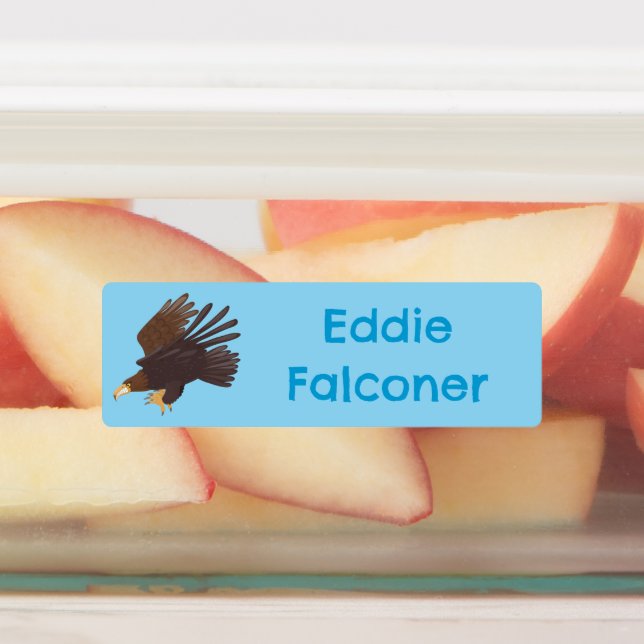 Golden eagle funny cartoon personalized labels (Affixed)