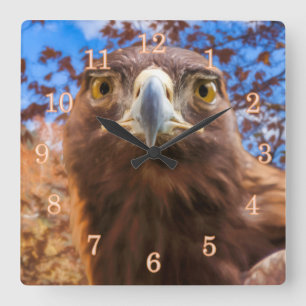 Golden Eagle GOLDEN EYES Square Wall Clock