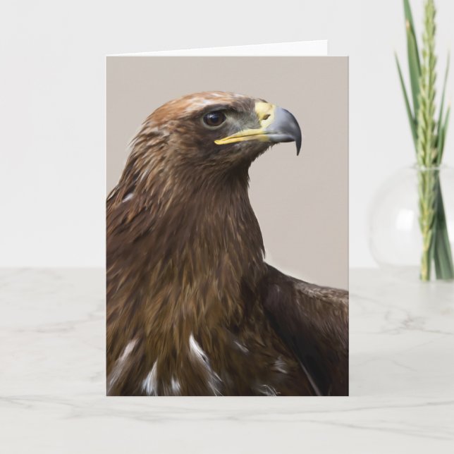 Golden eagle greeting card (Front)