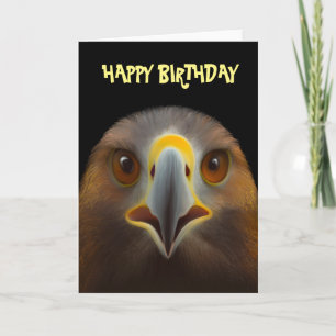 Golden Eagle Happy Birthday Card
