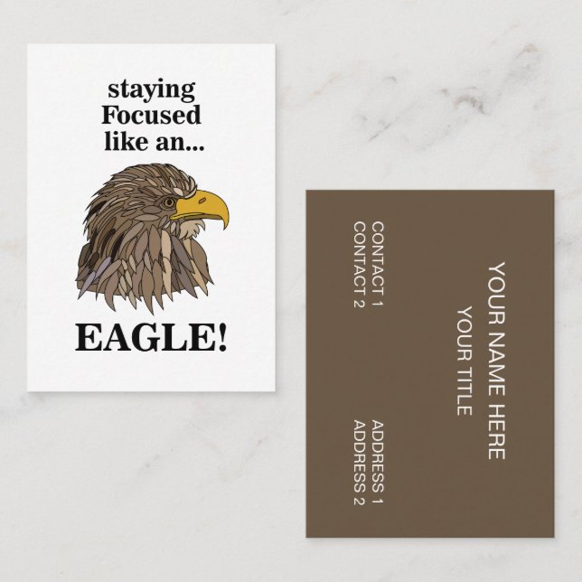 Golden Eagle Head Business Card (Front/Back)