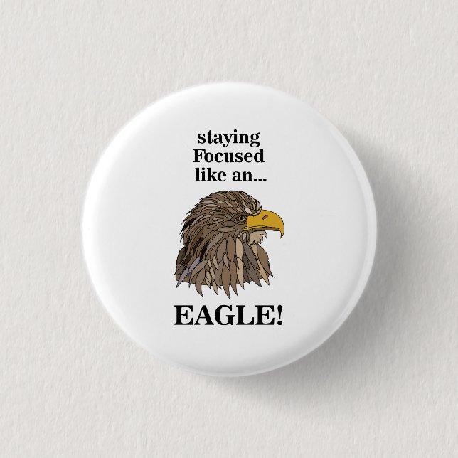 Golden Eagle Head Button (Front)