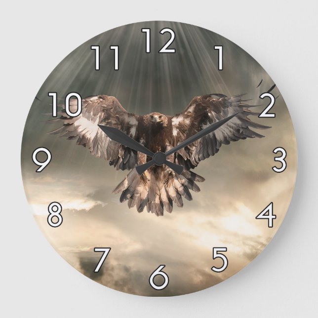 Golden Eagle Large Clock (Front)