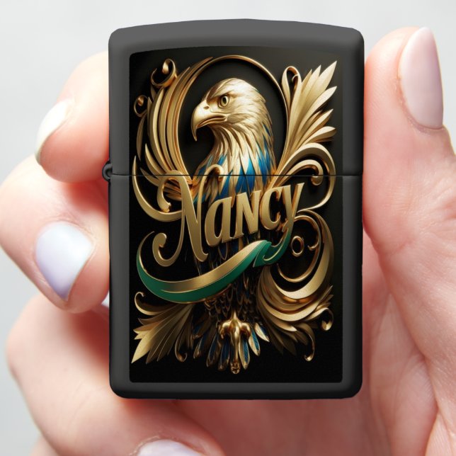 Golden Eagle Nancy Zippo Lighter (In Hand)
