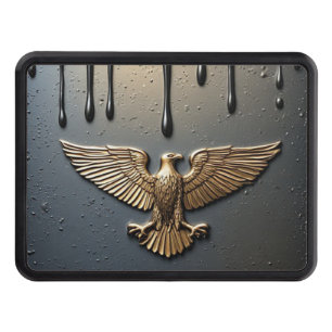 Golden Eagle Pendant Dripping Liquid Metal Hitch Cover