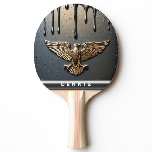 Golden Eagle Pendant Dripping Liquid Metal  Ping Pong Paddle