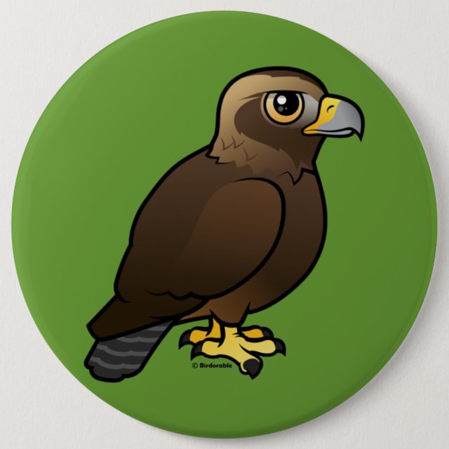 Birdorable Golden Eagle Round Button Cute Bird Gifts