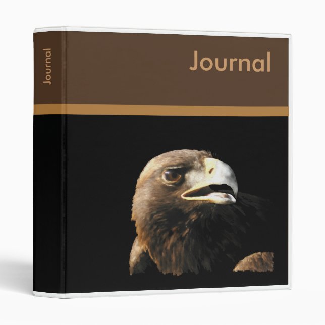 Golden Eagle Portrait 3 Ring Binder (Front/Spine)