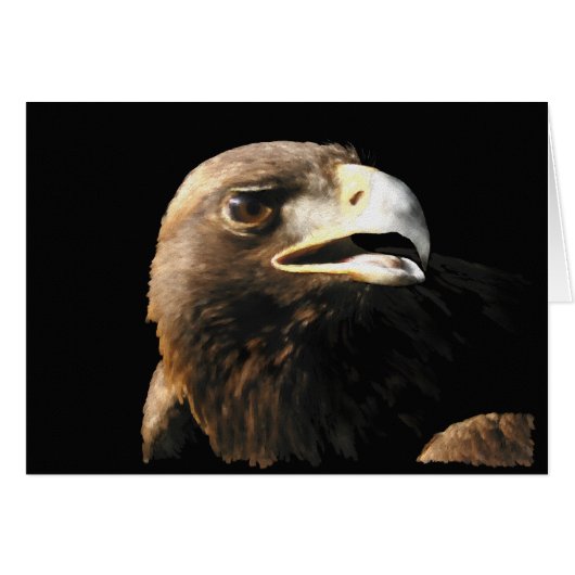 Golden Eagle Portrait card (Front Horizontal)