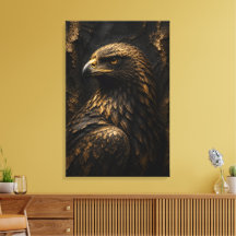 Golden Eagle Sculptural 3D Luxury Fine Art