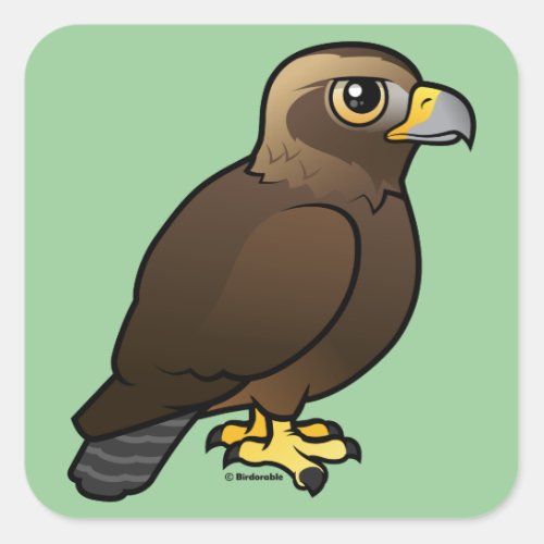 Golden Eagle Square Sticker