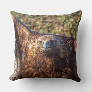 Golden eagle throw pillow