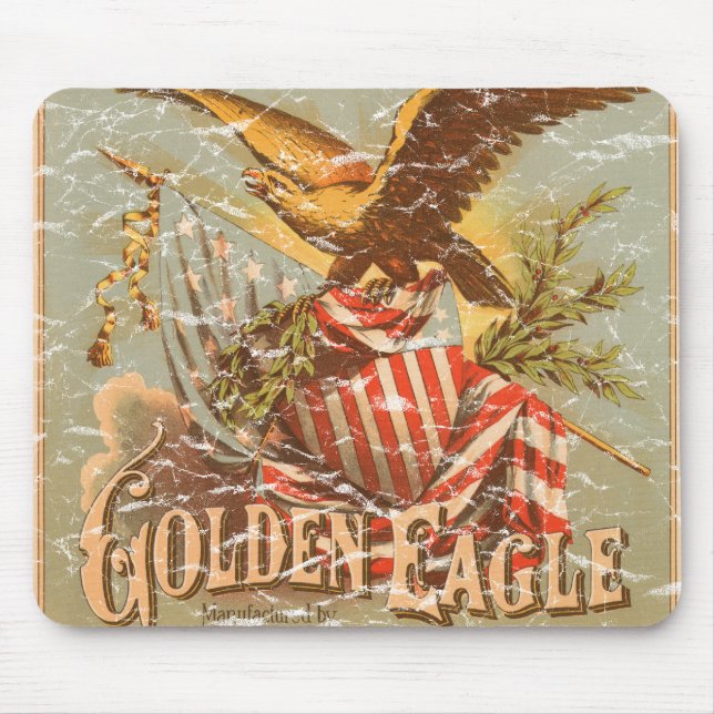 Golden Eagle Tobacco 1900 - distressed Mouse Pad (Front)