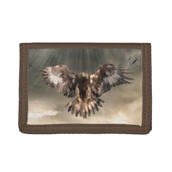 Golden Eagle Trifold Wallet by CaptainScratch at Zazzle